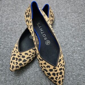 Rothys The Point Flats Women Size 7 Cheetah Print Leopard Capsule Animal Print